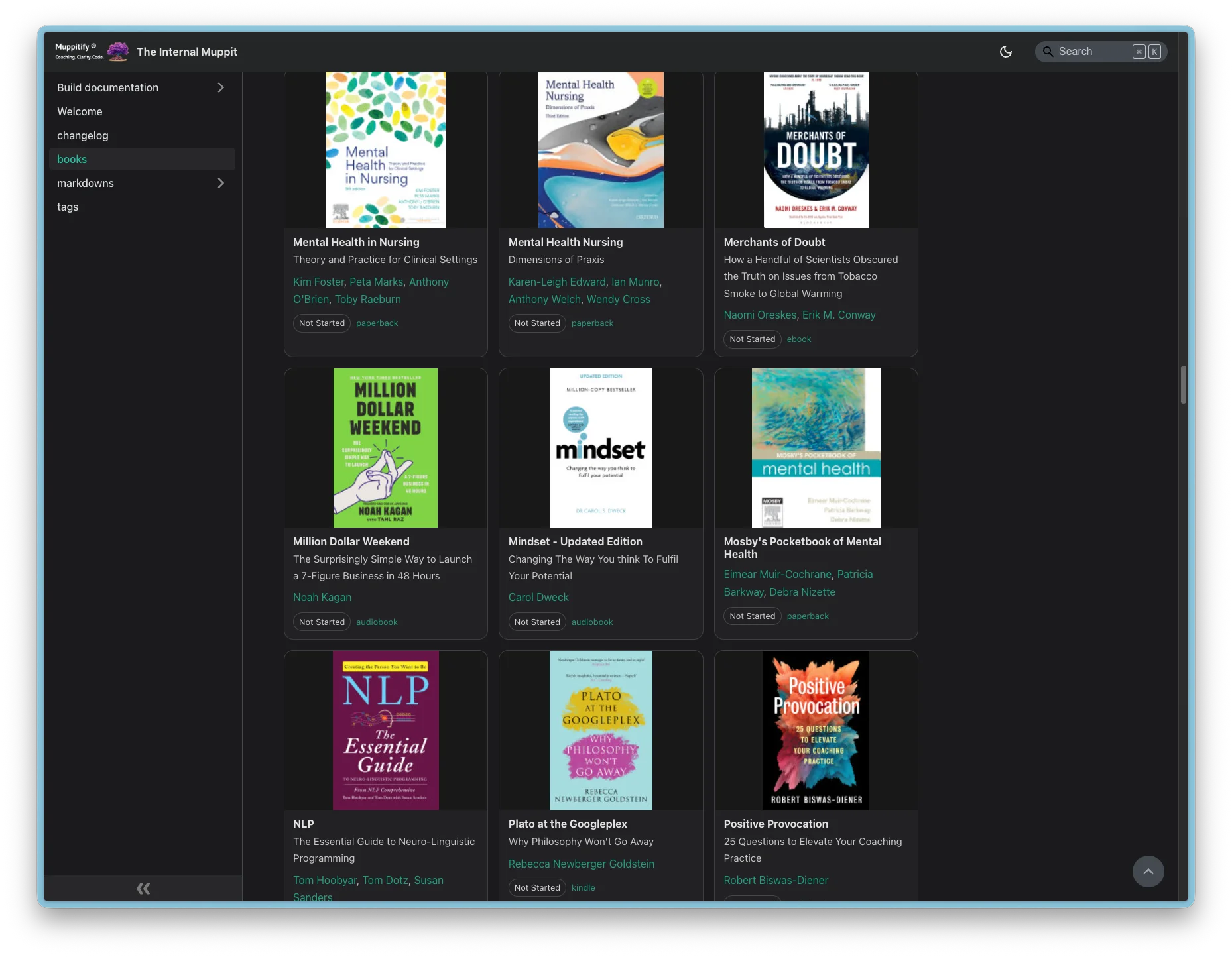 Personal Data Hub book and show views.