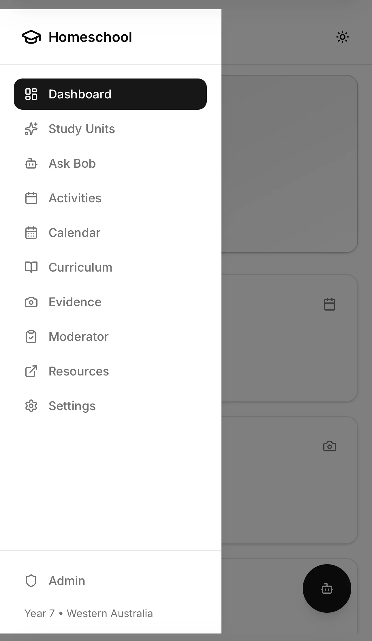 Mobile navigation with hamburger menu and slide-out drawer.